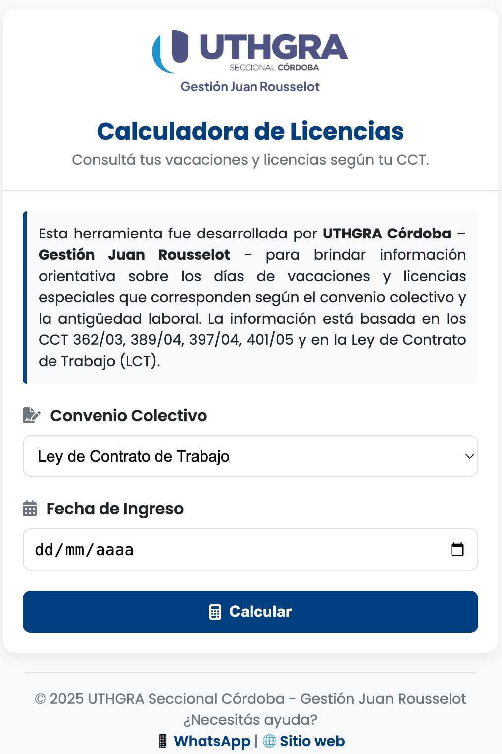 UTHGRA Córdoba lanza la nueva Calculadora de Licencias
